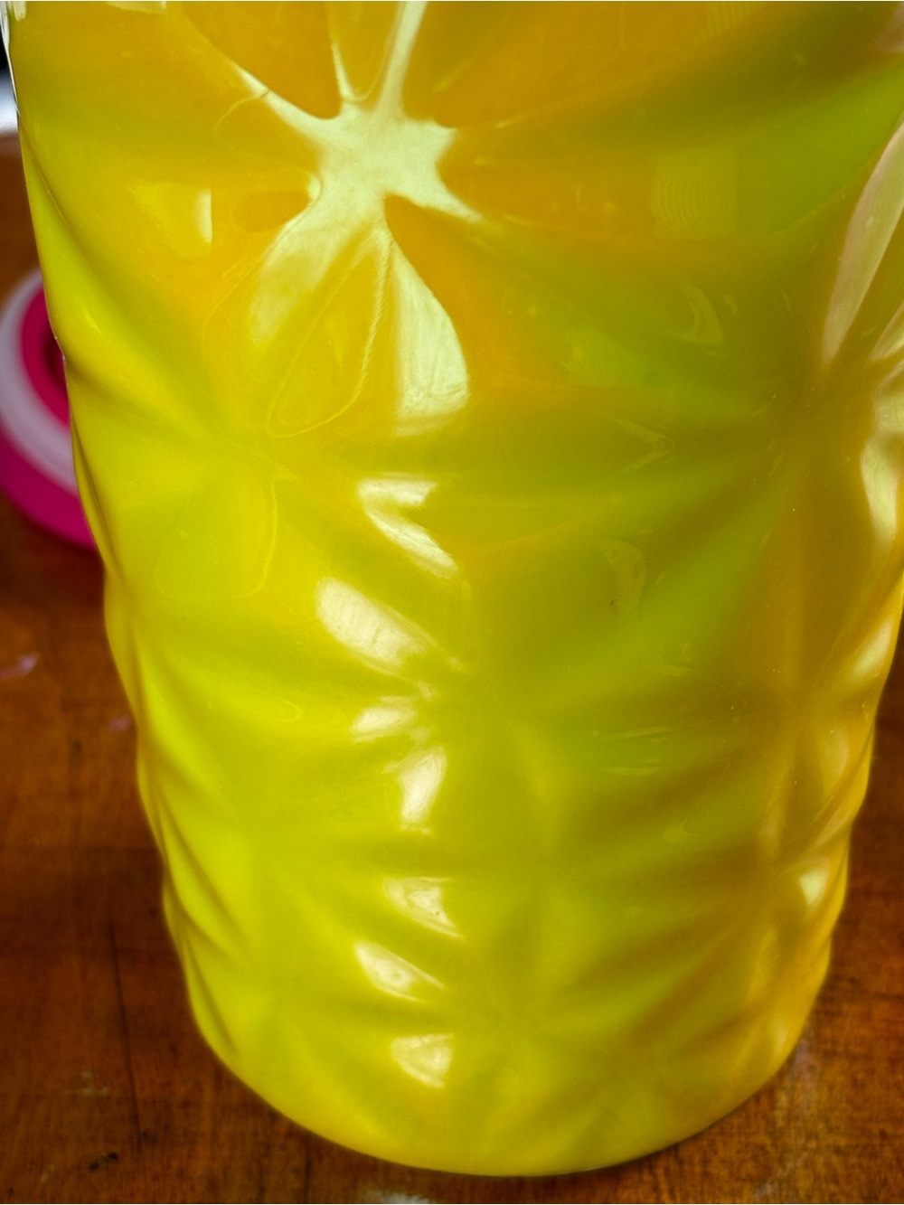 Starbucks Bright Yellow Ceramic Travel Tumbler with Pink Lid - Picture 7 of 8